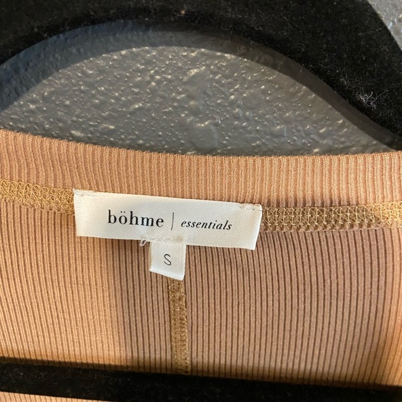 Bohme Camel Long Sleeve Button Tee - Picture 3 of 4